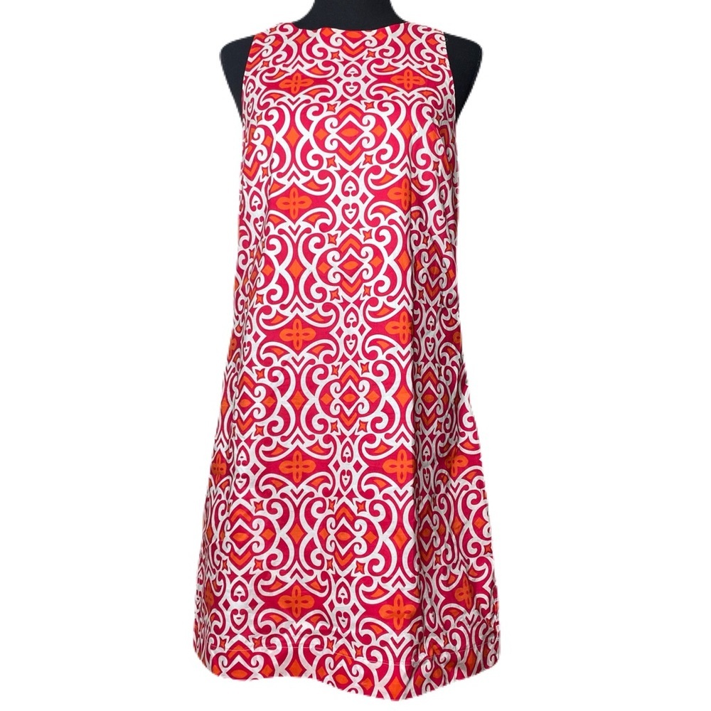 Monelle Preppy Pink & White Patterned Sleeveless Shift Minidress Women’s 6